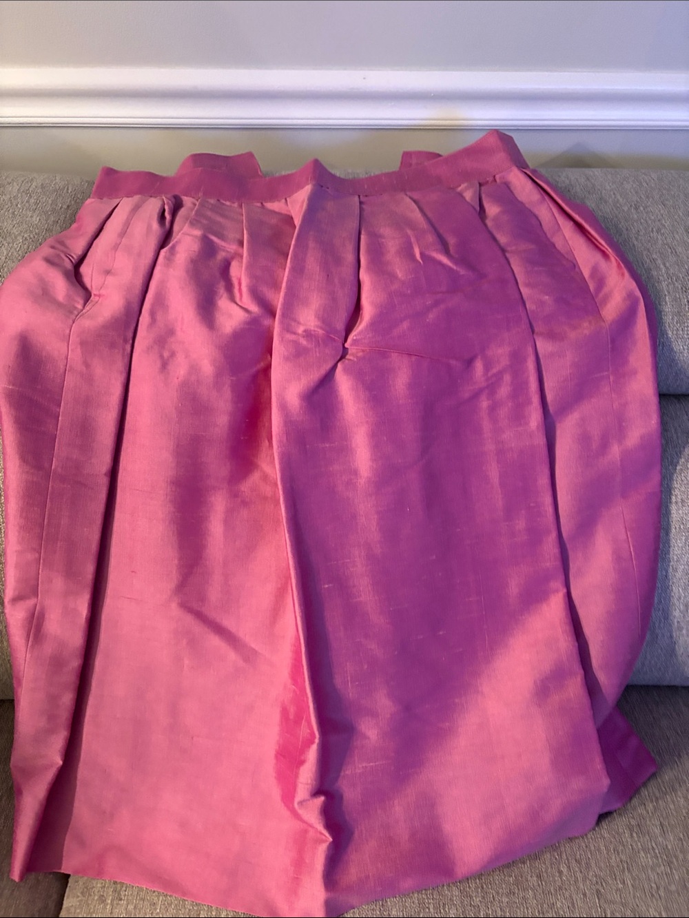 Pleated A-Line Skirt in Vibrant Pink